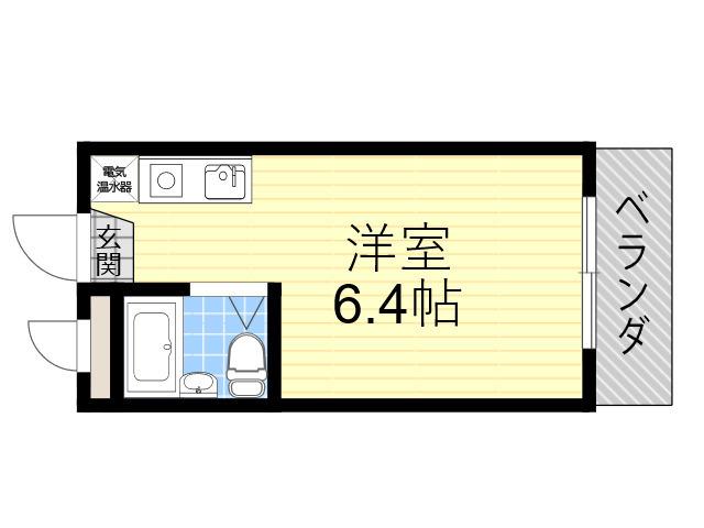 ソサエティ山手(ワンルーム/3階)の間取り写真