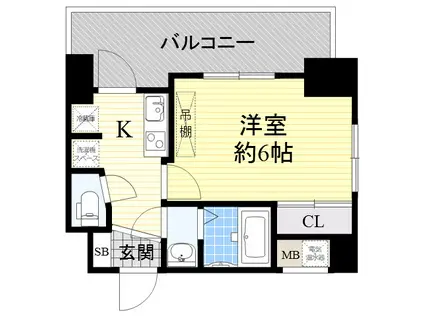 セレニテ新大阪カルム(1K/12階)の間取り写真