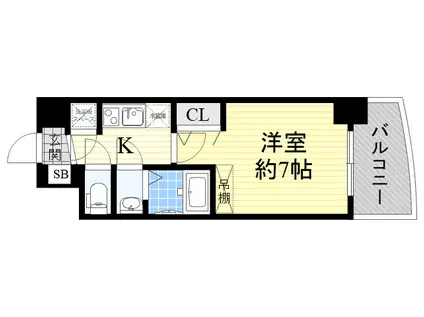 セレニテ新大阪カルム(1K/9階)の間取り写真