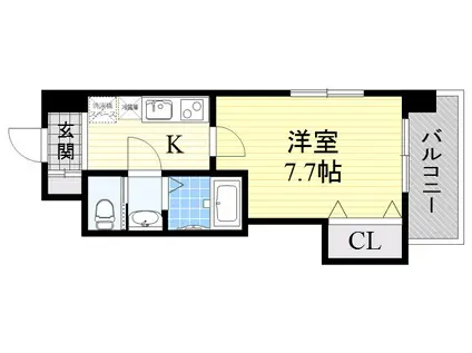 ラグゼ新大阪Ⅱ(1K/6階)の間取り写真