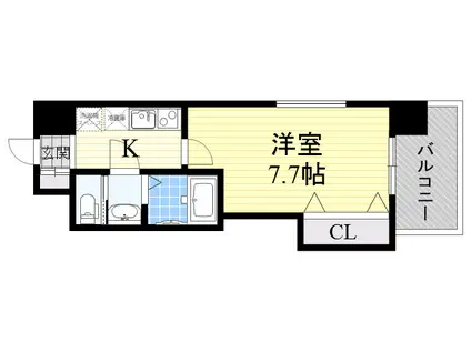 ラグゼ新大阪Ⅱ(1K/5階)の間取り写真