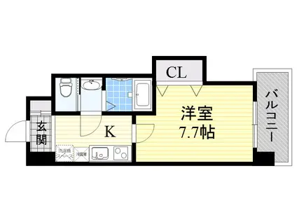 ラグゼ新大阪Ⅱ(1K/5階)の間取り写真