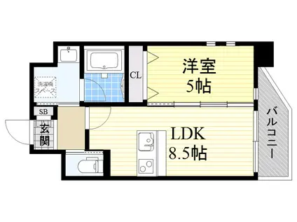 プレジオ江坂Ⅱ(1LDK/7階)の間取り写真