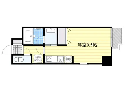 ファーストステージ江坂広芝町2(ワンルーム/4階)の間取り写真