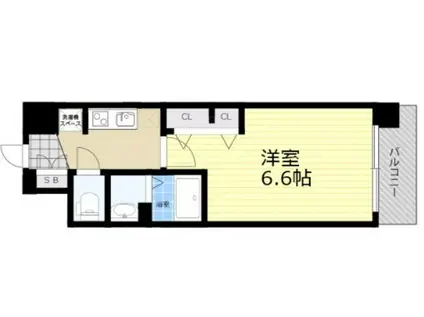 ファステート江坂ランウェイ(1K/4階)の間取り写真
