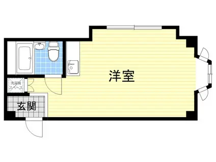 NHハイツ(ワンルーム/2階)の間取り写真