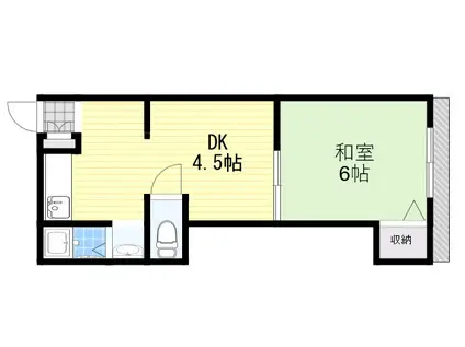 阪急マンション(1DK/3階)の間取り写真
