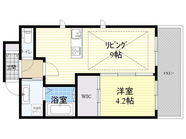第26関根マンション(1LDK/6階)の間取り写真