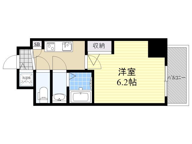 LA DOUCEUR江坂Ⅱ(1K/7階)の間取り写真