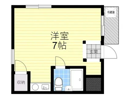 メープルツチモト(ワンルーム/1階)の間取り写真