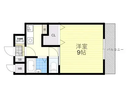 コート・クレセント(1K/1階)の間取り写真