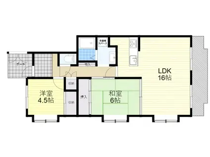 T・メゾンシャルマントⅡ(2LDK/4階)の間取り写真