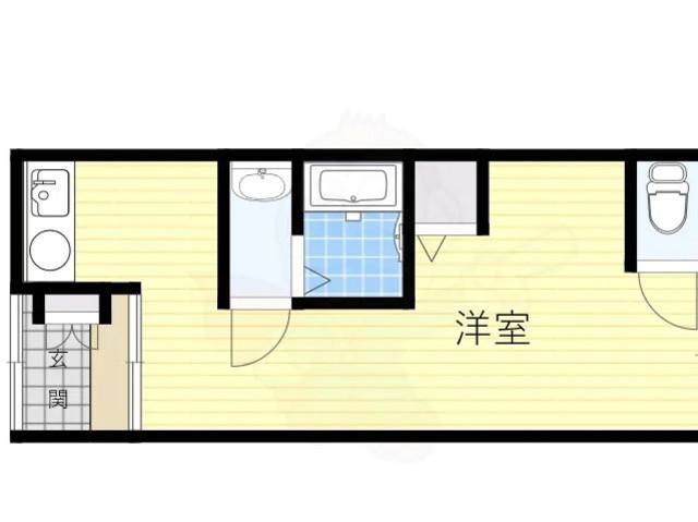 みどりハイツ(ワンルーム/2階)の間取り写真