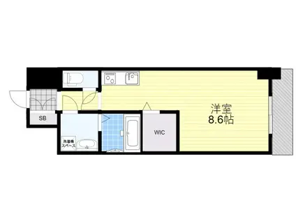 SHINING江坂離宮(1K/7階)の間取り写真