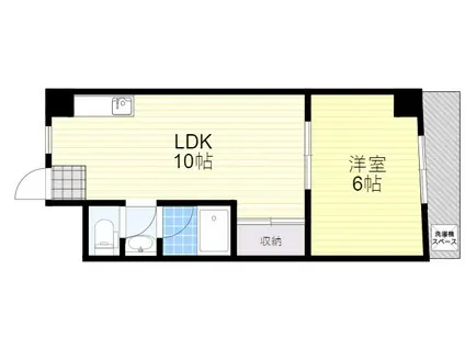 桜川太平マンション(1LDK/6階)の間取り写真