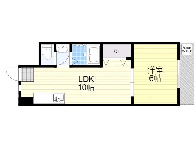 桜川太平マンション(1LDK/3階)の間取り写真