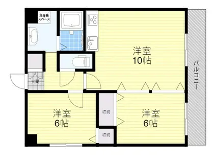 S・フルール千里(2LDK/1階)の間取り写真