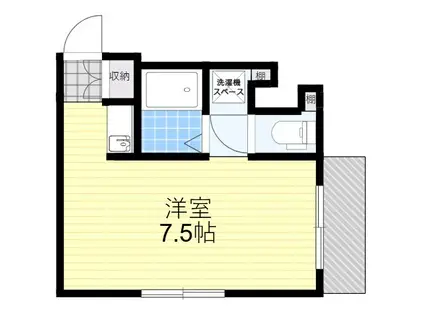 エバンスビル(ワンルーム/2階)の間取り写真