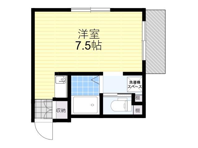 エバンスビル(ワンルーム/3階)の間取り写真