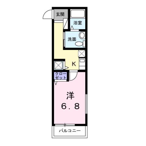 F.GRACE豊中南(1K/1階)の間取り写真
