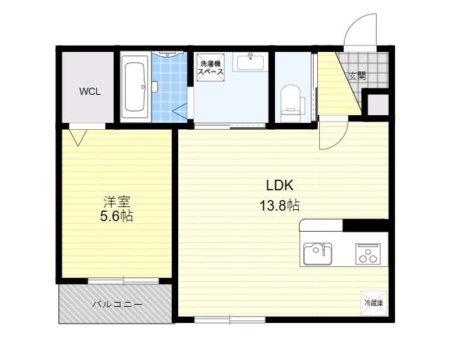 LAVIERE ESAKA(1LDK/3階)の間取り写真