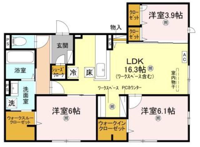 CASA. FILANTE Ⅴ(3LDK/1階)の間取り写真