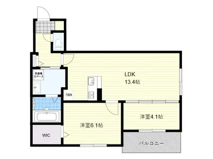 FLAT COMFY 豊中(2LDK/1階)の間取り写真