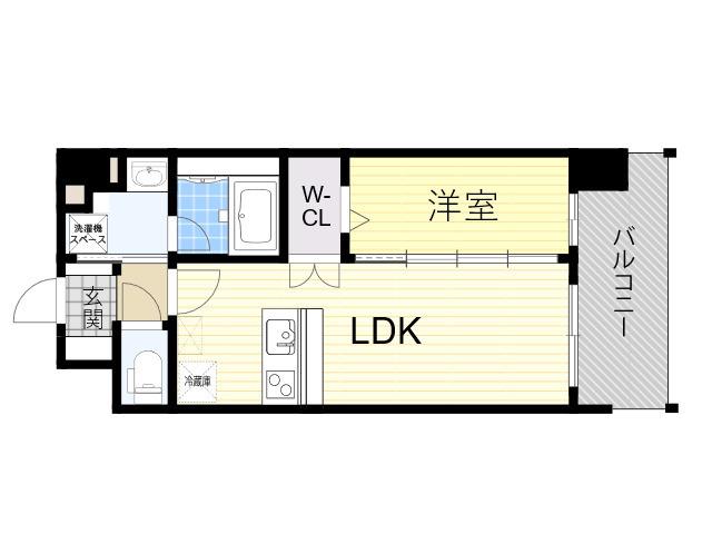 ブランシエスタ南吹田パークサイド(1LDK/6階)の間取り写真
