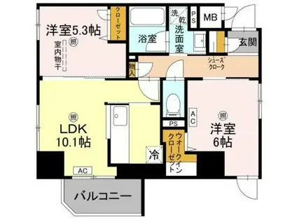 ダイワシティー新大阪(2LDK/7階)の間取り写真