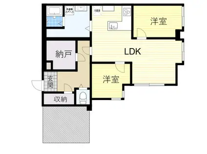 カーサ千里山(2SLDK/2階)の間取り写真