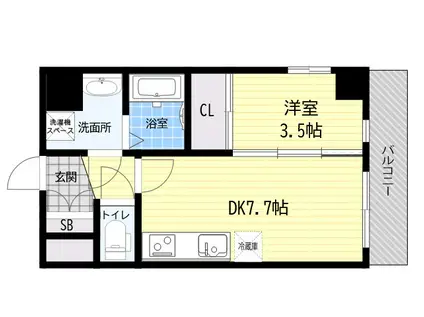 SOL ESTRADA(1DK/6階)の間取り写真