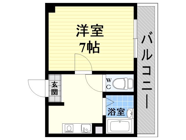 プラウデスト(1K/2階)の間取り写真