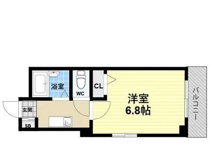 K.MANSION JIN(1K/4階)の間取り写真