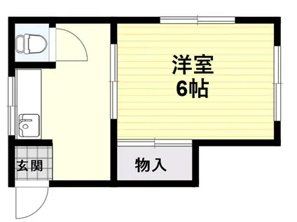 昇幸ハイツ(1K/4階)の間取り写真