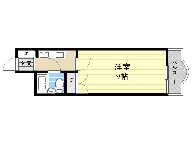 マンションアスカ(1K/3階)の間取り写真