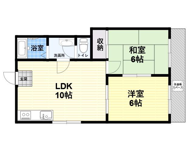リッチモンド尼崎(2LDK/7階)の間取り写真