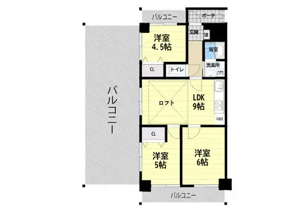 パールヒル尼崎(3LDK/6階)の間取り写真
