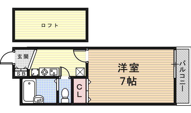 アバントコート尼崎(1K/3階)の間取り写真