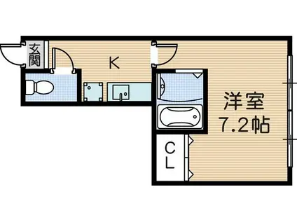 サンライズソウエイ(1K/4階)の間取り写真