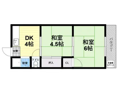 高田マンション(2DK/2階)の間取り写真
