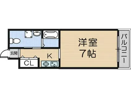 プレステージO-01(1K/2階)の間取り写真