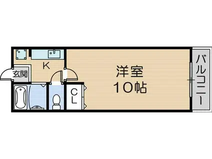 オリンピアン尼崎(1K/2階)の間取り写真