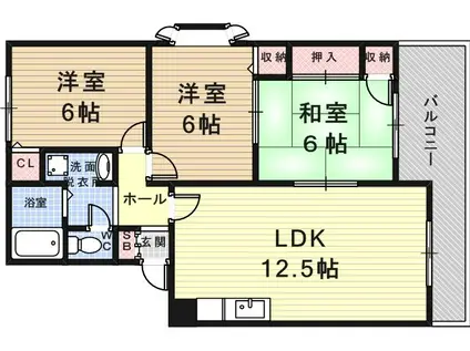 セントアイランド(3LDK/3階)の間取り写真