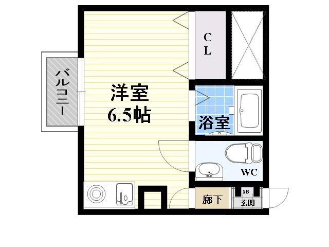 クリスタル大崎(ワンルーム/3階)の間取り写真