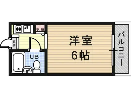 パールハウス尼崎(ワンルーム/3階)の間取り写真