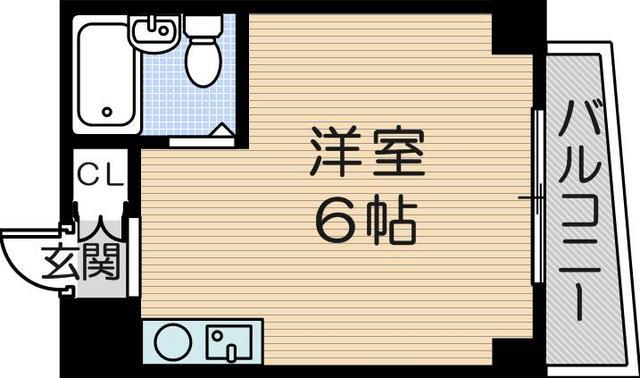 プレアール御園(ワンルーム/1階)の間取り写真
