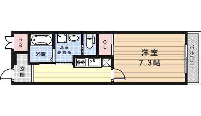 ICUBE(1K/4階)の間取り写真