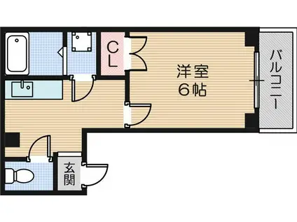 シェーンハイム(1K/1階)の間取り写真