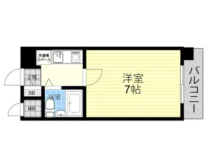 MAIN STAGE 武庫川(1K/6階)の間取り写真