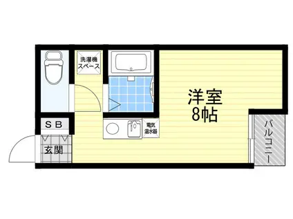 プラザ武庫川(ワンルーム/3階)の間取り写真